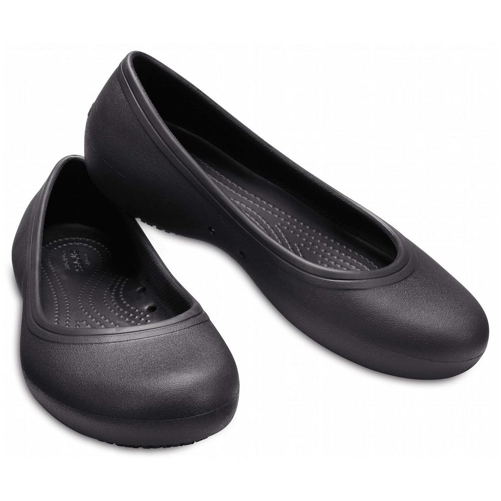 Chaussures Plates Crocs At Travail™ Femme Noir | France 0171GSOL